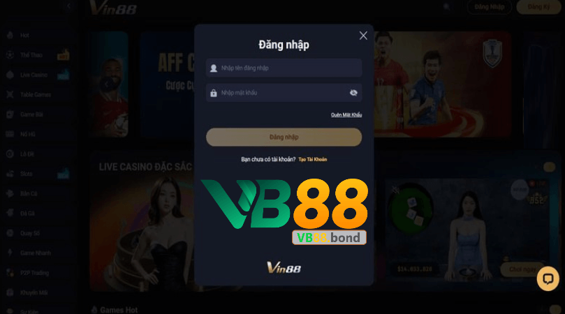 Quy trình đăng nhập Vb88 Casino